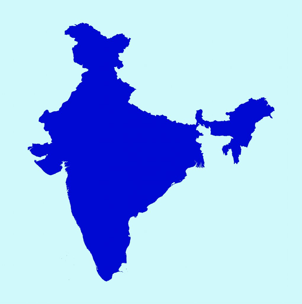 Map of India region